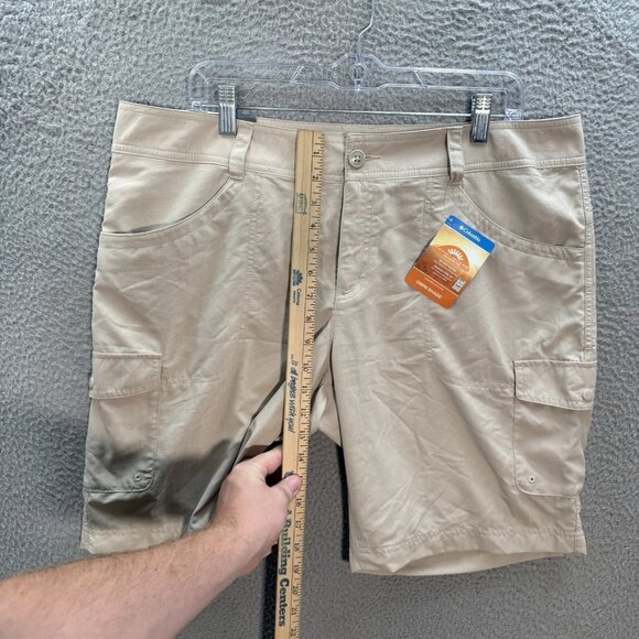 Columbia Shorts Womens 16 Tan Cloverdale Cargo Omni Shade Omni Wick Outdoors - Picture 5 of 9